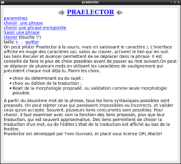Welcome page of praelector