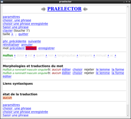 praelector is analyzing one sentence