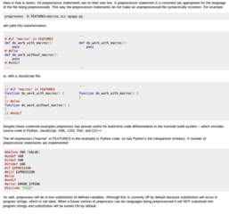 portable multi-language file preprocessor