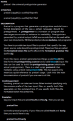 Prettyprinter generator for noweb