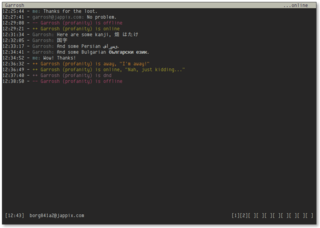 console based XMPP client