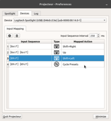 Button mapping configuration for presenter devices.