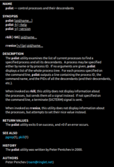 utility that controls a process and its descendants