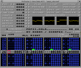 Music tracker clone of ProTracker 2 for modern computers