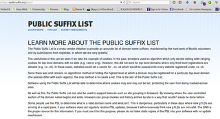 accurate, machine-readable list of domain name suffixes