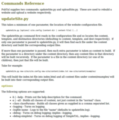 Template driven web site builder for small sites