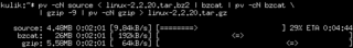 Shell pipeline element to meter data passing through