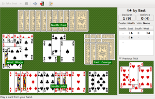 An online contract bridge game. Gtk client