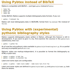 BibTeX-compatible bibliography processor