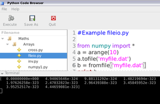 environment to teach with Python code snippets