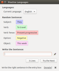 complete right sentence with random words generated.