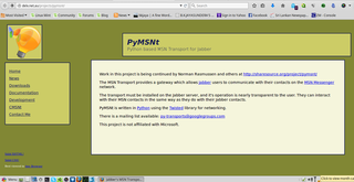 MSN transport for Jabber