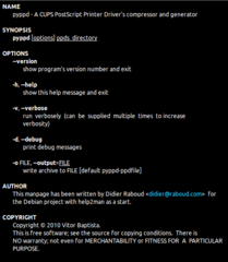 CUPS PostScript Printer Driver's compressor and generator