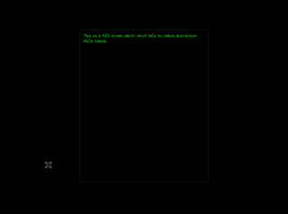 distractionless fullscreen text editor
