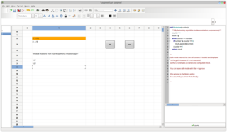 use macros to run python code in the spreadsheet