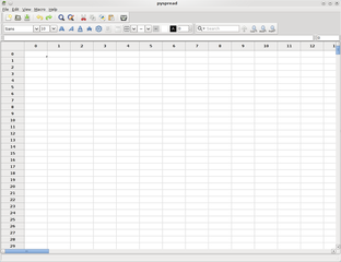 Pyspread main window