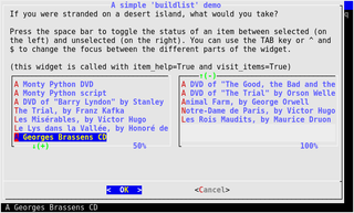 buildlist widget