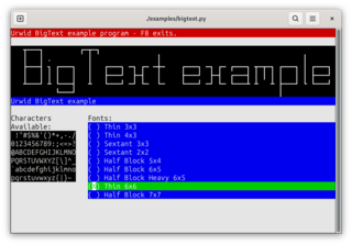curses-based UI/widget library for Python 3