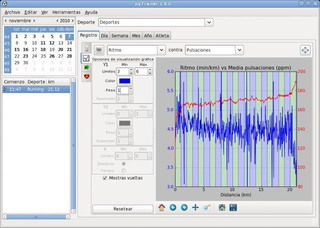 desktop application for logging sport activities
