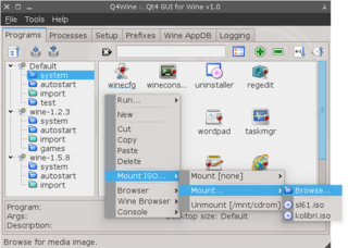 Qt GUI for WINE