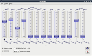 ALSA mixer for the desktop