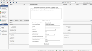 bittorrent client based on libtorrent-rasterbar (without X support)