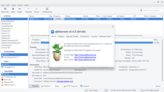 bittorrent client based on libtorrent-rasterbar with a Qt5 GUI