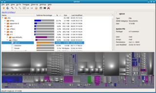QDirStat showing details of one file including owning package