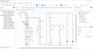 QElectroTech with project opened running in Ubuntu 20.04