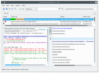 Qt application for viewing GIT trees