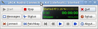 User interface for controlling the JACK sound server