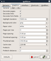 Settings dialog
