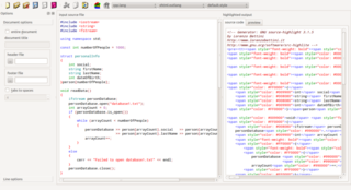 Qt4 front-end for GNU Source-Highlight