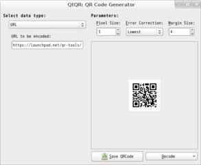 Qt frontend for QR code generator and decoder