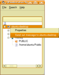 GUI (graphical user interface) for smbstatus