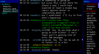 distributed IRC client - monolithic core+client