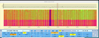 softrock 14MHz CW segment waterfall disp