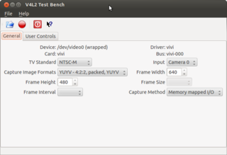 Test bench application for video4linux devices