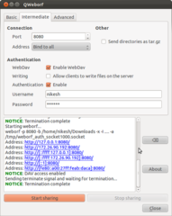 Shares files using the HTTP protocol