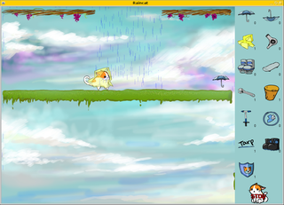 2D puzzle game featuring a fuzzy little cat