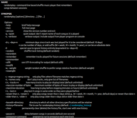 command-line based shuffle music player that remembers songs between sessions