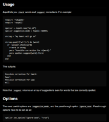 interface binding for the Aspell spelling checker
