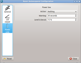 Autosuspend component for Razor-qt desktop environment