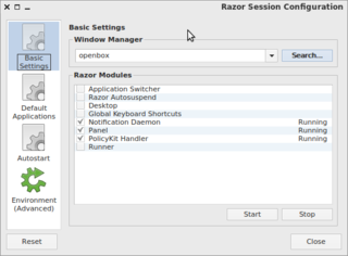 Session manager component for Razor-qt desktop environment