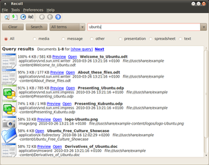 Personal full text search package