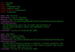 text-based databases called recfiles