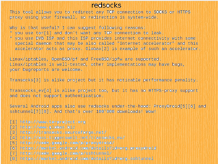 arbitrary TCP connection redirector to a SOCKS or HTTPS proxy server