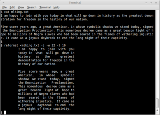 simple tool for re-formatting plain ascii texts