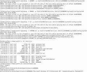utility to analysis for Windows NT-based registry