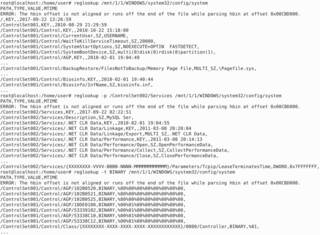 utility to analysis for Windows NT-based registry